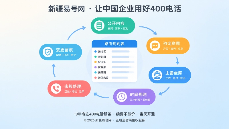 可更新路由规则表与六个管理模块的抽象场景图