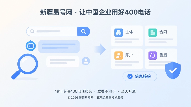 企业通过搜索、AI问答和核验清单判断400电话办理信息是否可信